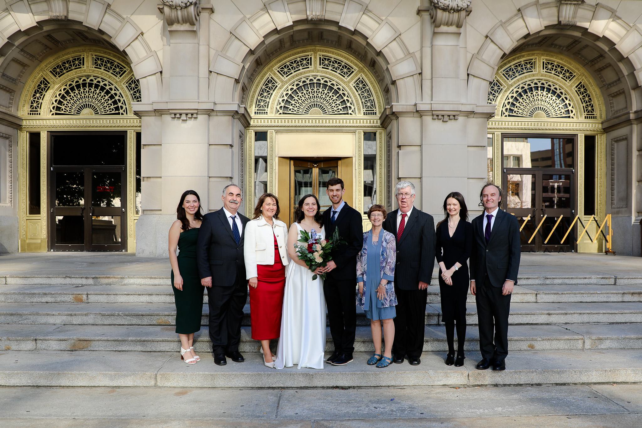 Wearing Bluffworks suit at wedding