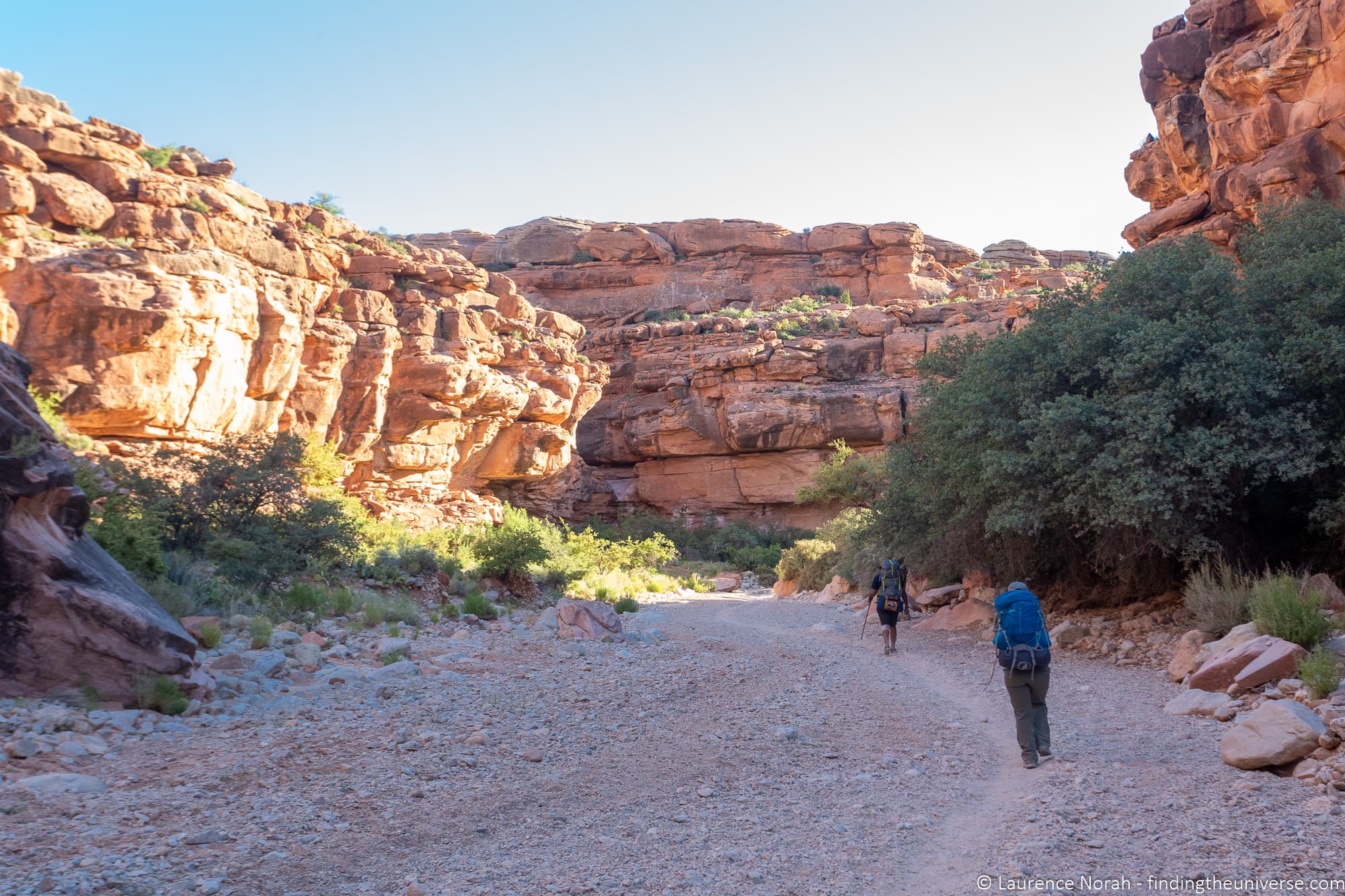 Hiking in to Havasu Falls