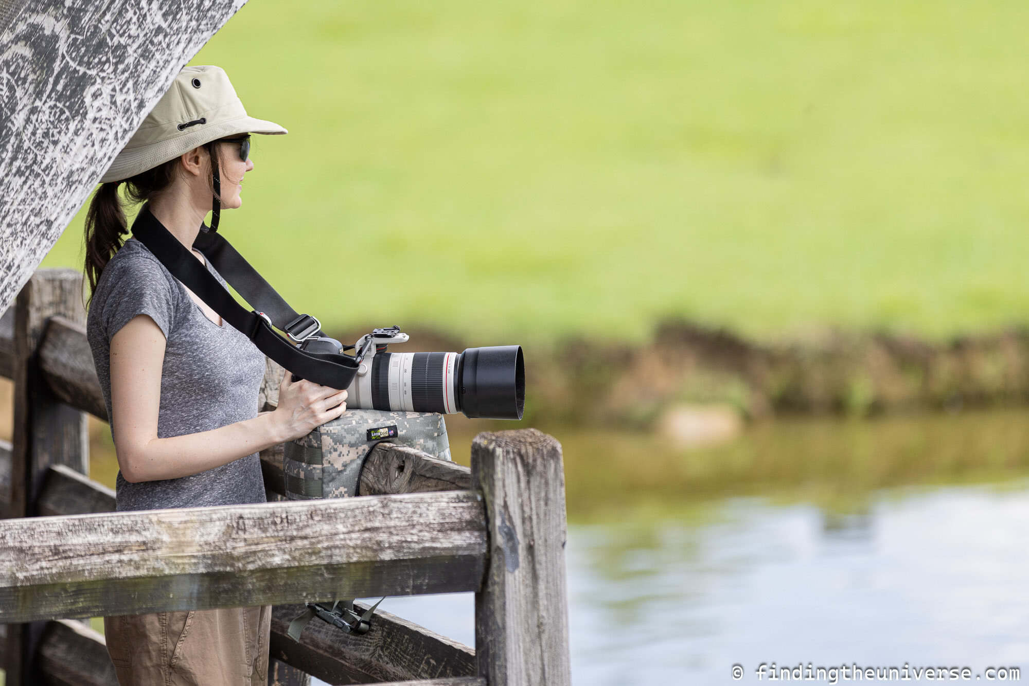 Jess shooting with the LensCoat LensSack Pro Jr