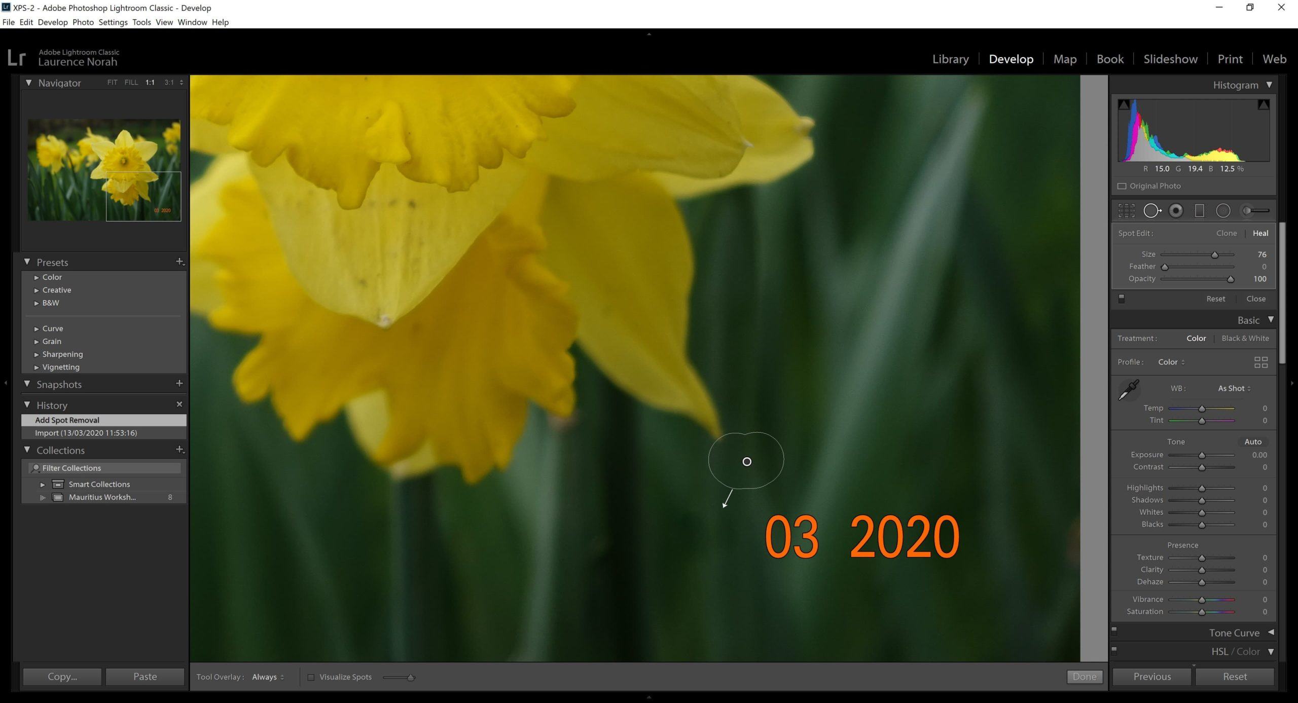 Lightroom remove date stamp 4