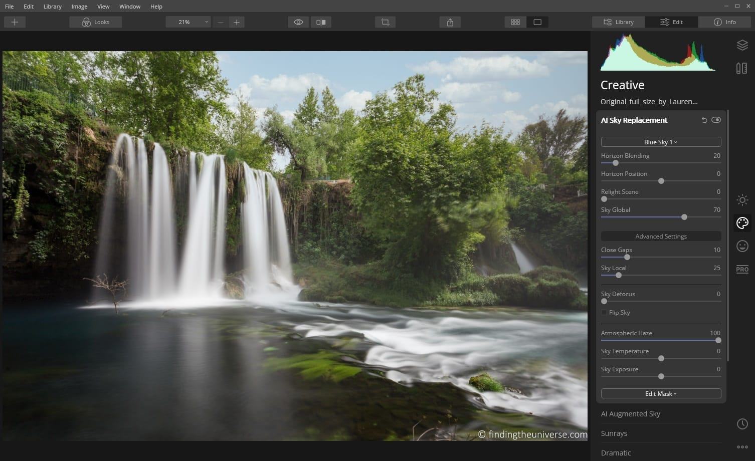 Sky replacement tutorial Step 5d